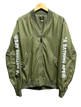 A Bathing Ape Dev Ops Uniform Army Green Bomber Jacket Size XXL