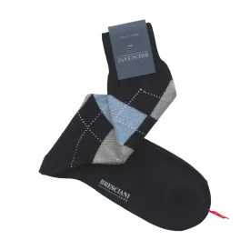 Argyle Cotton Socks in Blue