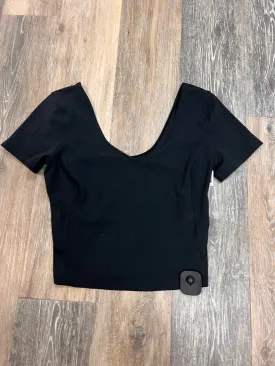 Athletic Top Short Sleeve By Lululemon In Black, Size: 6