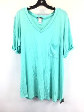 Blue Top Short Sleeve Heimish Usa, Size 3x