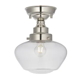 Canterbury Clear Semi Flush