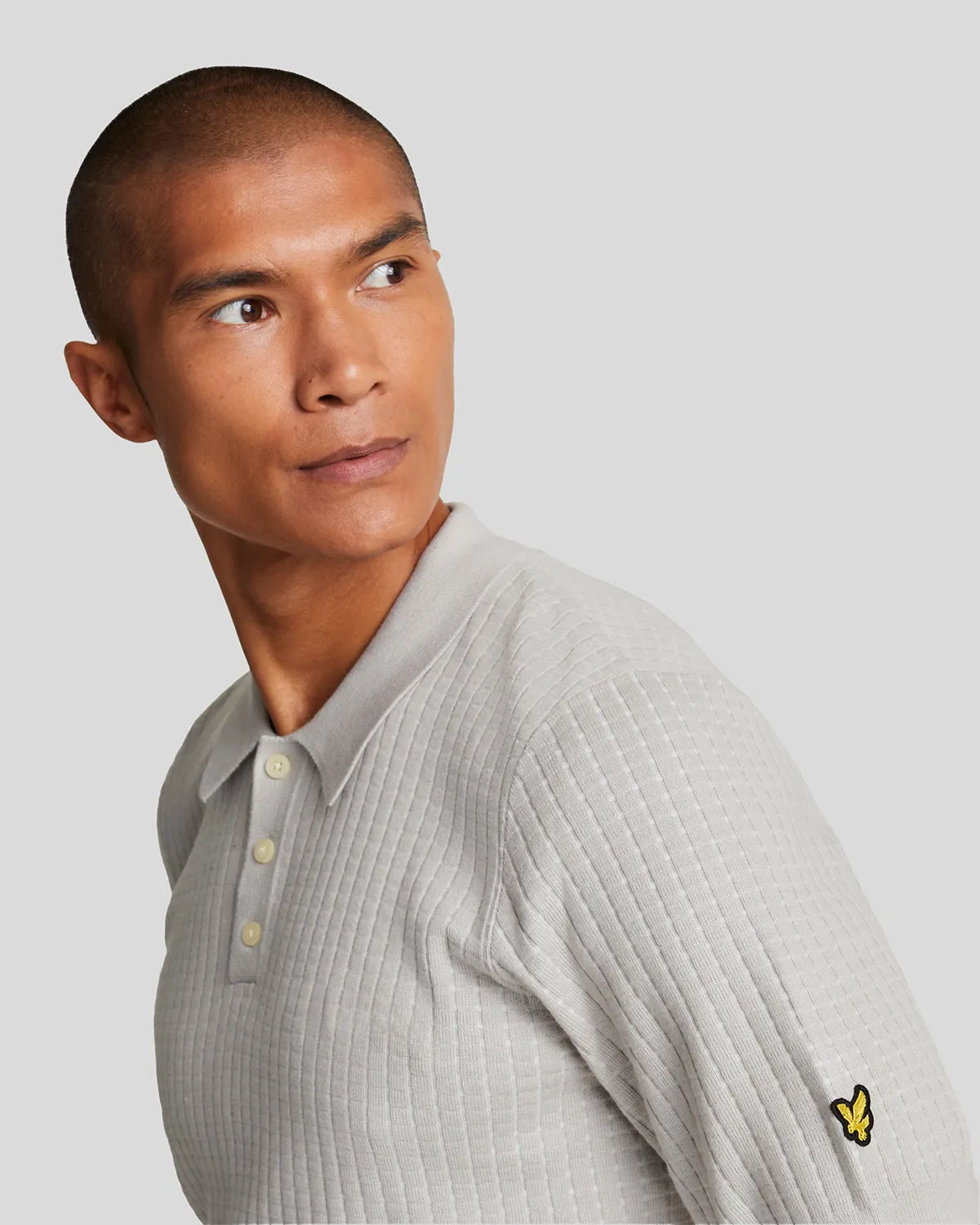 Golf Knitted Grid Polo Shirt