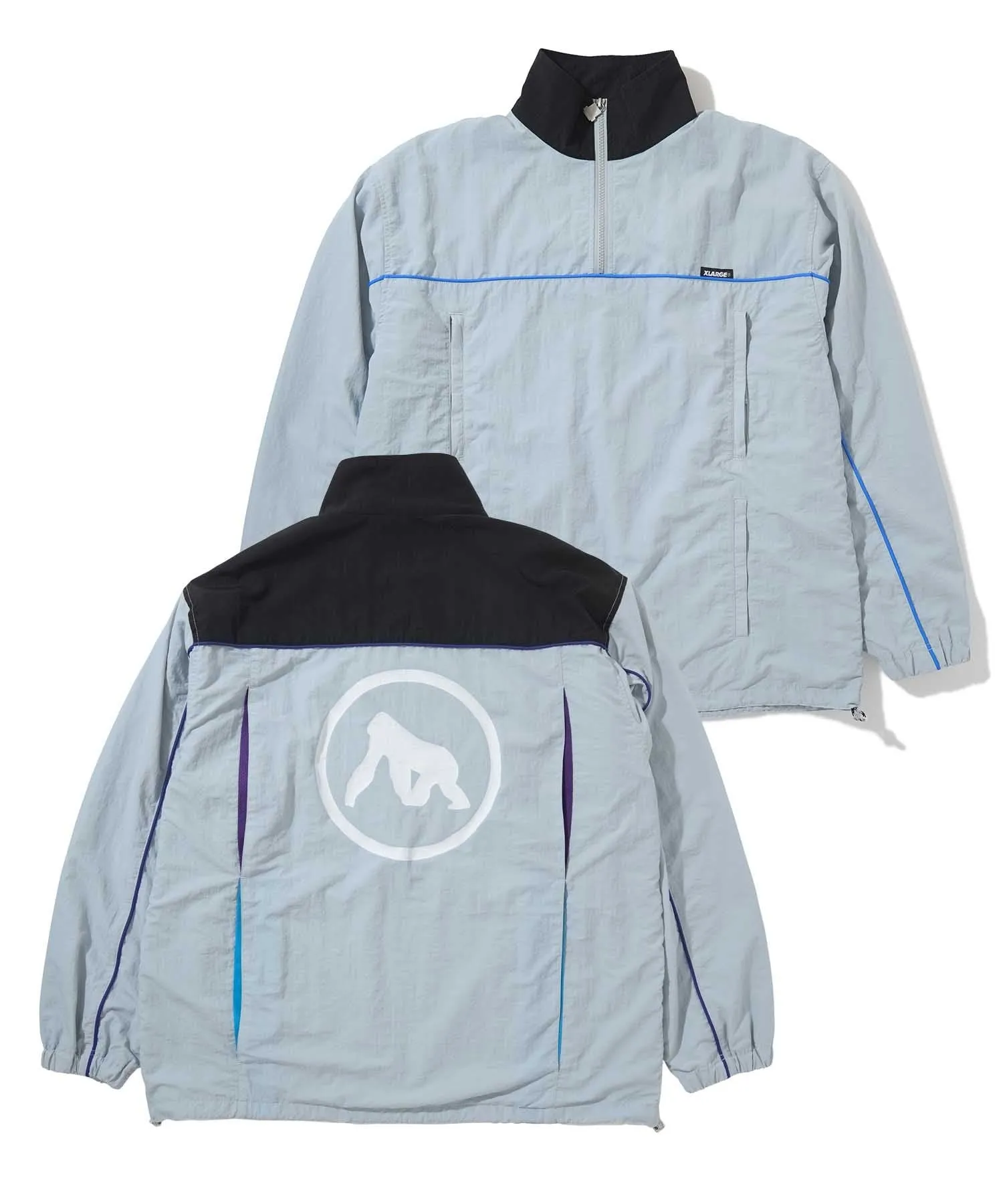 HALF ZIP NYLON PULLOVER JACKET