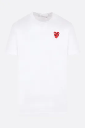 heart logo-detailed cotton t-shirt