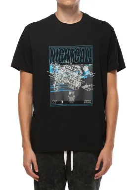 Konus Men's SS Nightcall Graphic Tee in Black