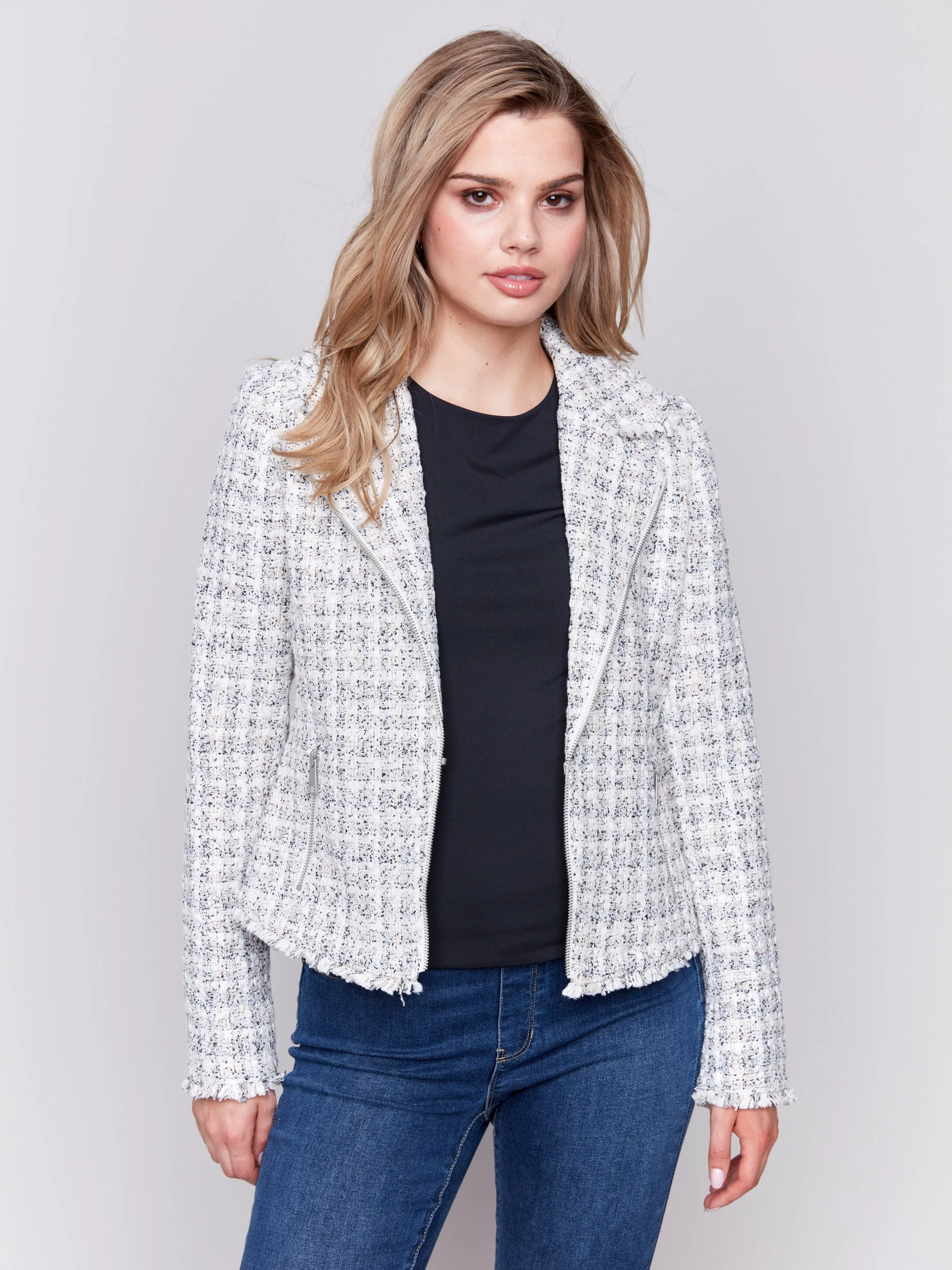 Tweed Perfecto Jacket - White